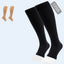 Open Toe Compression Socks 15-20 mmHg for Swollen Legs