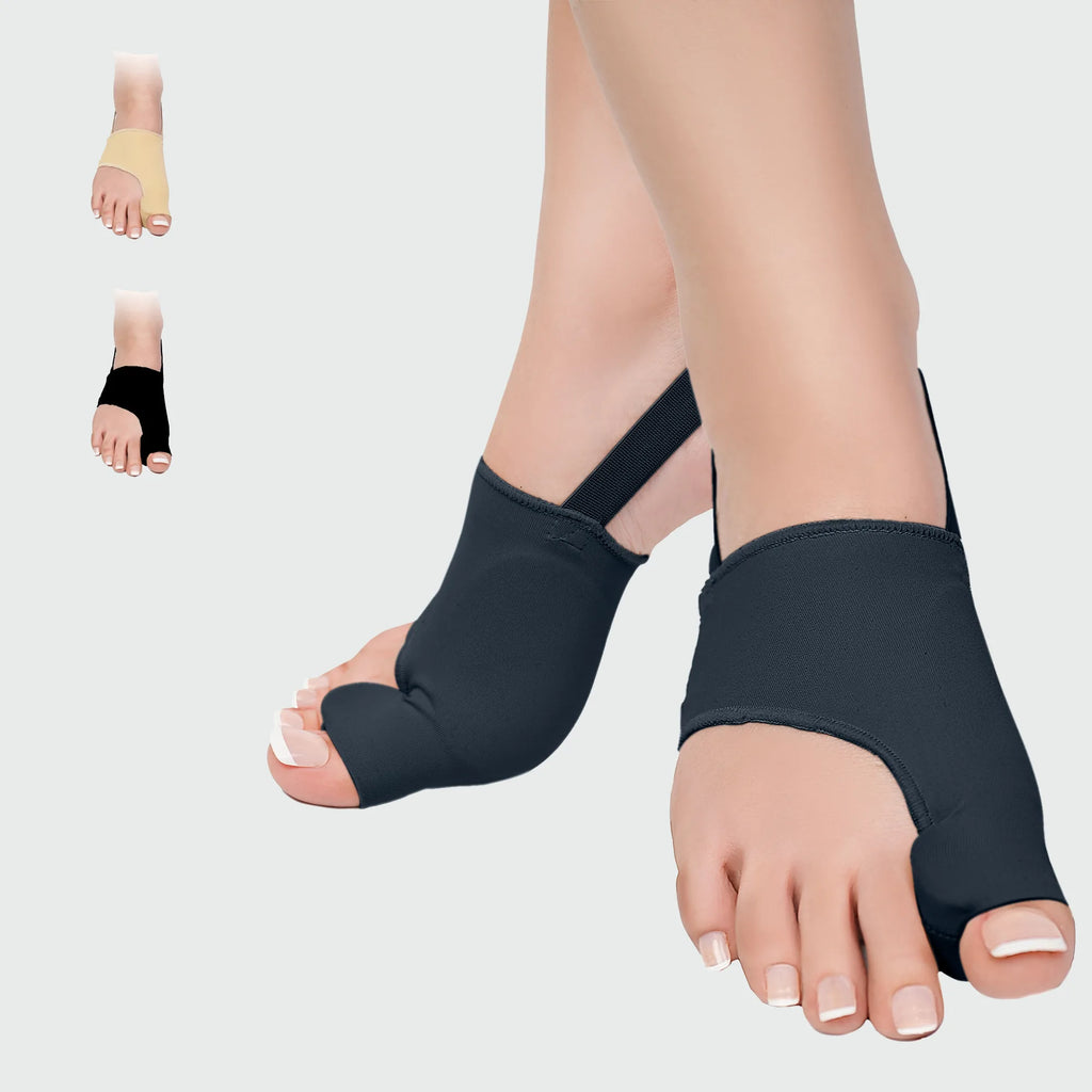 Silicone Bunion Corrector with Gel Pads and Heel Strap, Big Toe Separator & Straightener for Comfort and Support, Reduces Pressure & Soreness