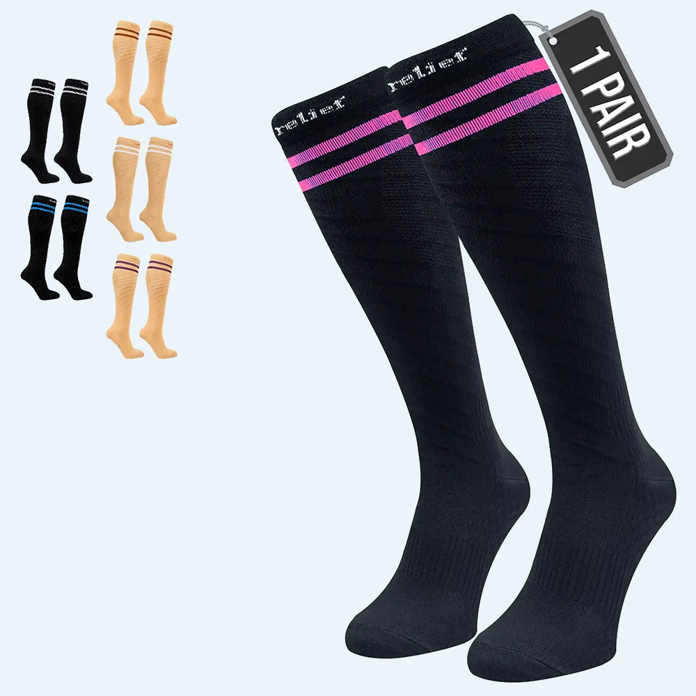 Knee High Compression Socks for Long Flights & Running