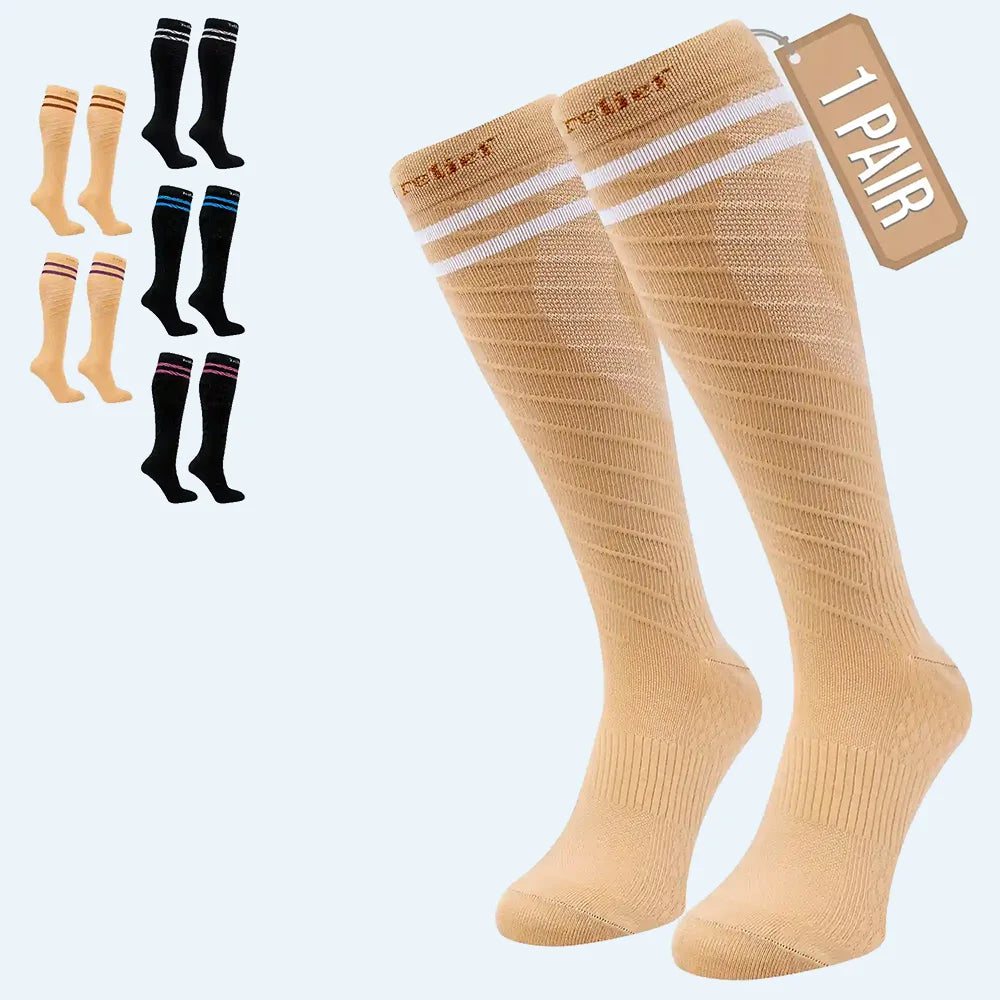 Knee High Compression Socks for Long Flights & Running