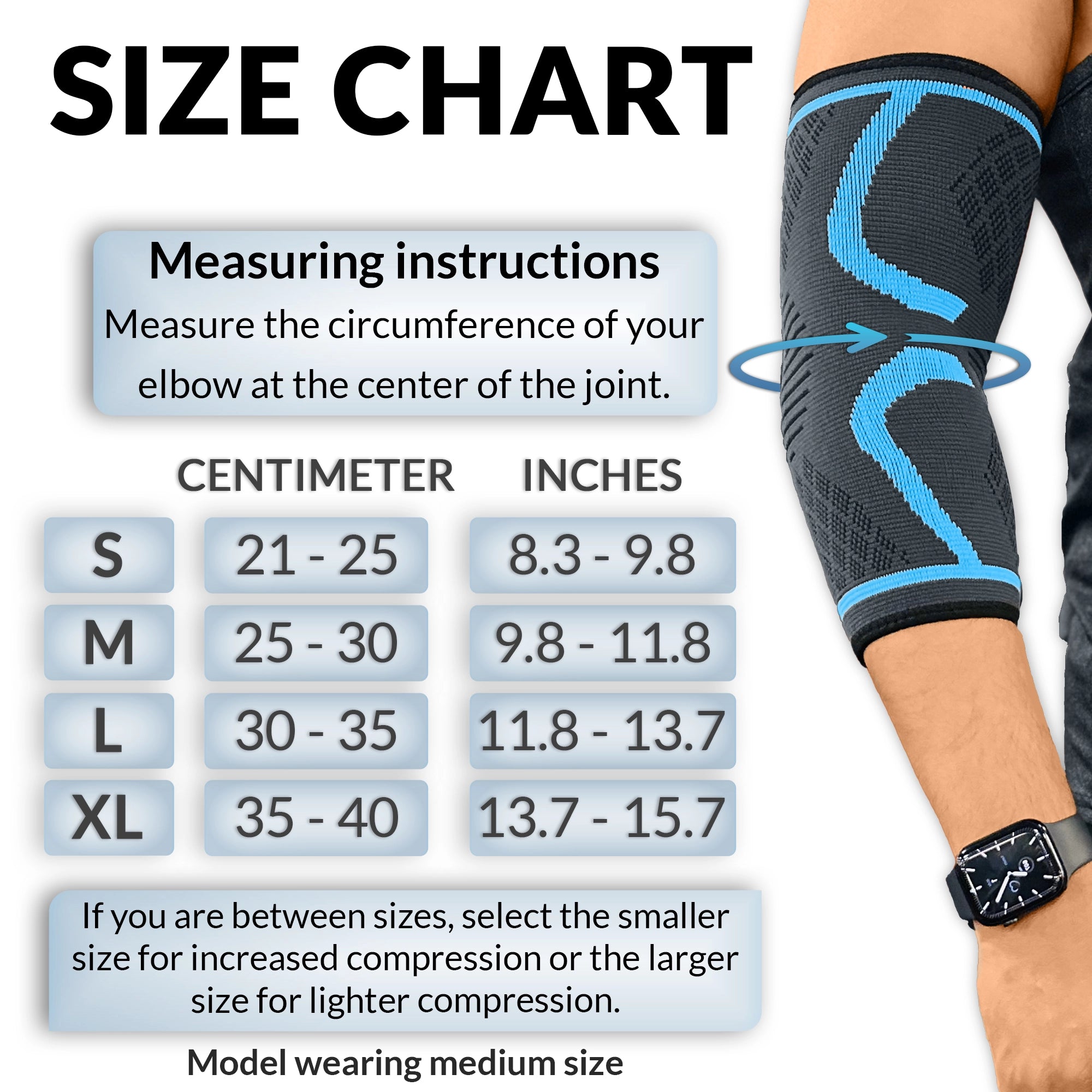 Compression Elbow Support Sleeve for Tennis Elbow Pain Relief
