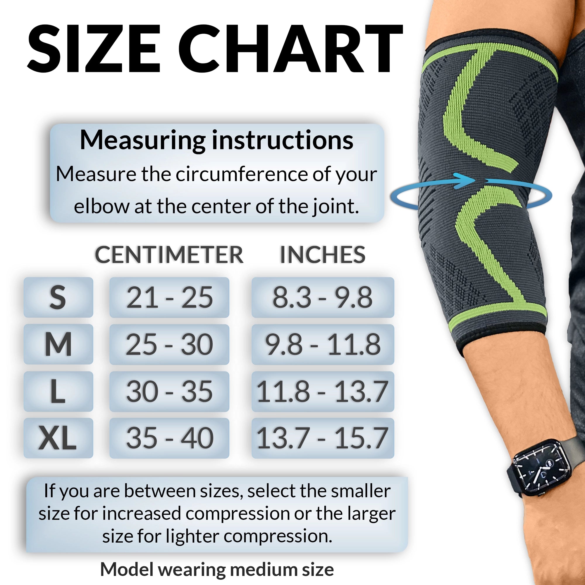 Compression Elbow Support Sleeve for Tennis Elbow Pain Relief