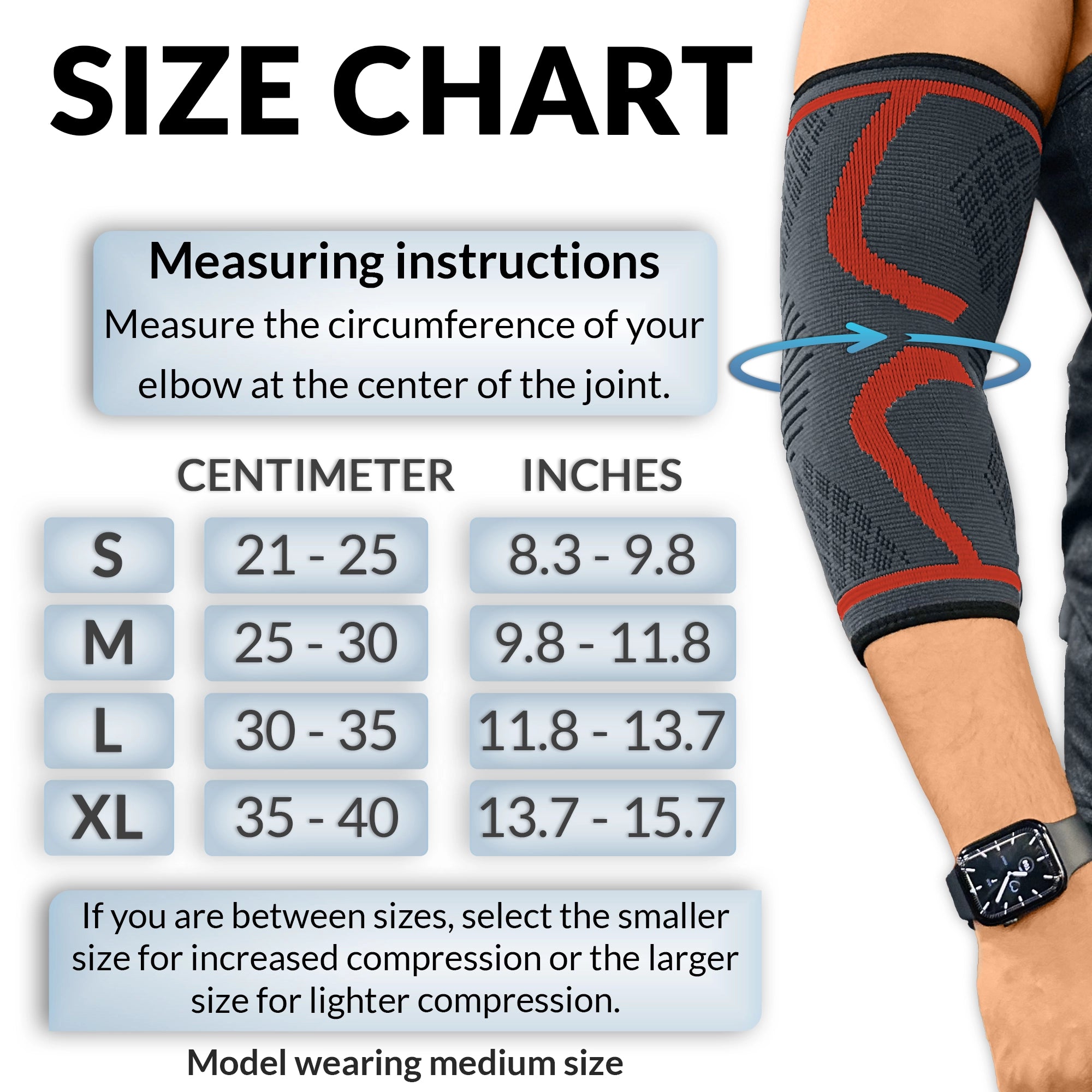 Compression Elbow Support Sleeve for Tennis Elbow Pain Relief