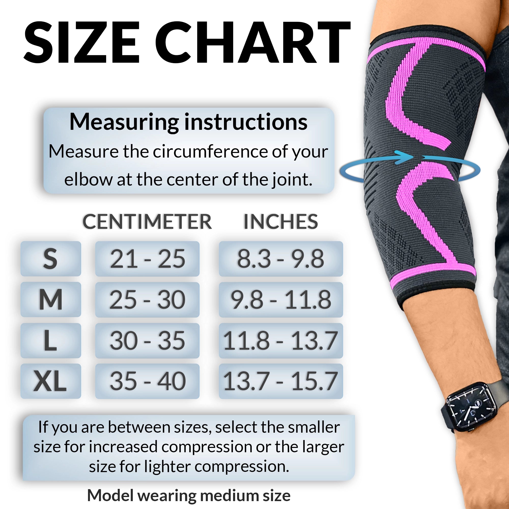 Compression Elbow Support Sleeve for Tennis Elbow Pain Relief