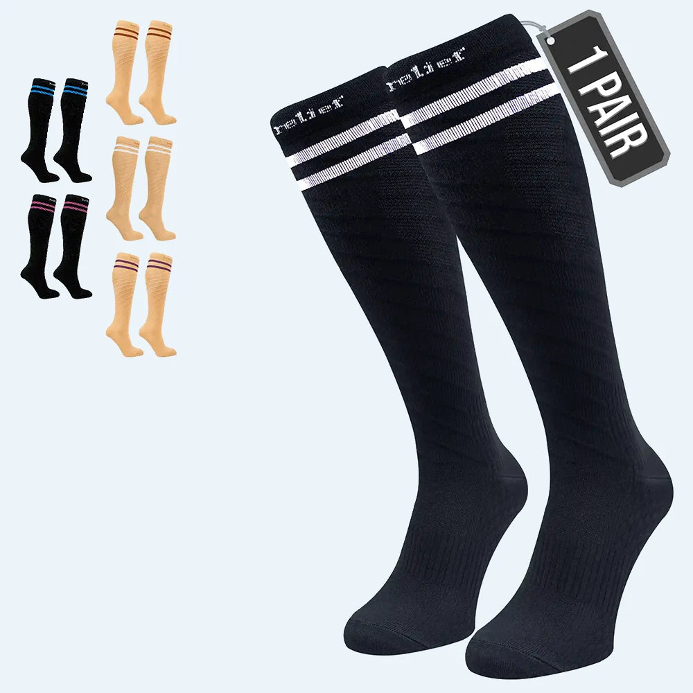 Knee High Compression Socks for Long Flights & Running