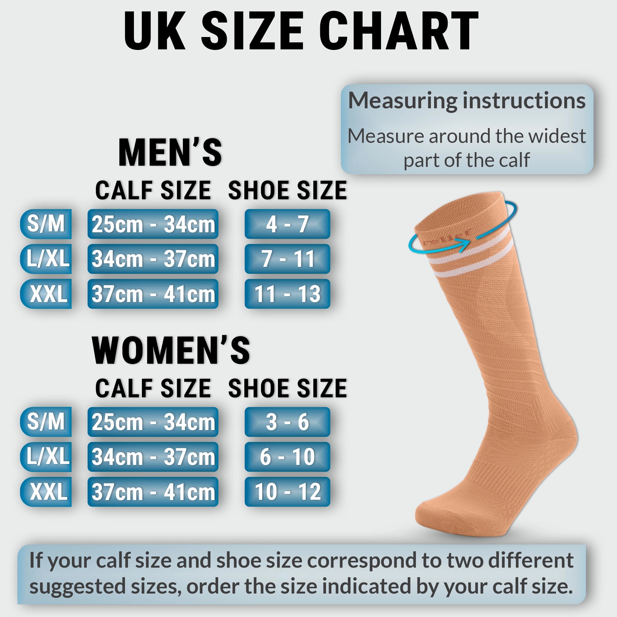 Knee High Compression Socks Stockings for Women, Men, Running, Cycling, Nurses, Flying, Edema, Pregnancy, 15-20 mmHG