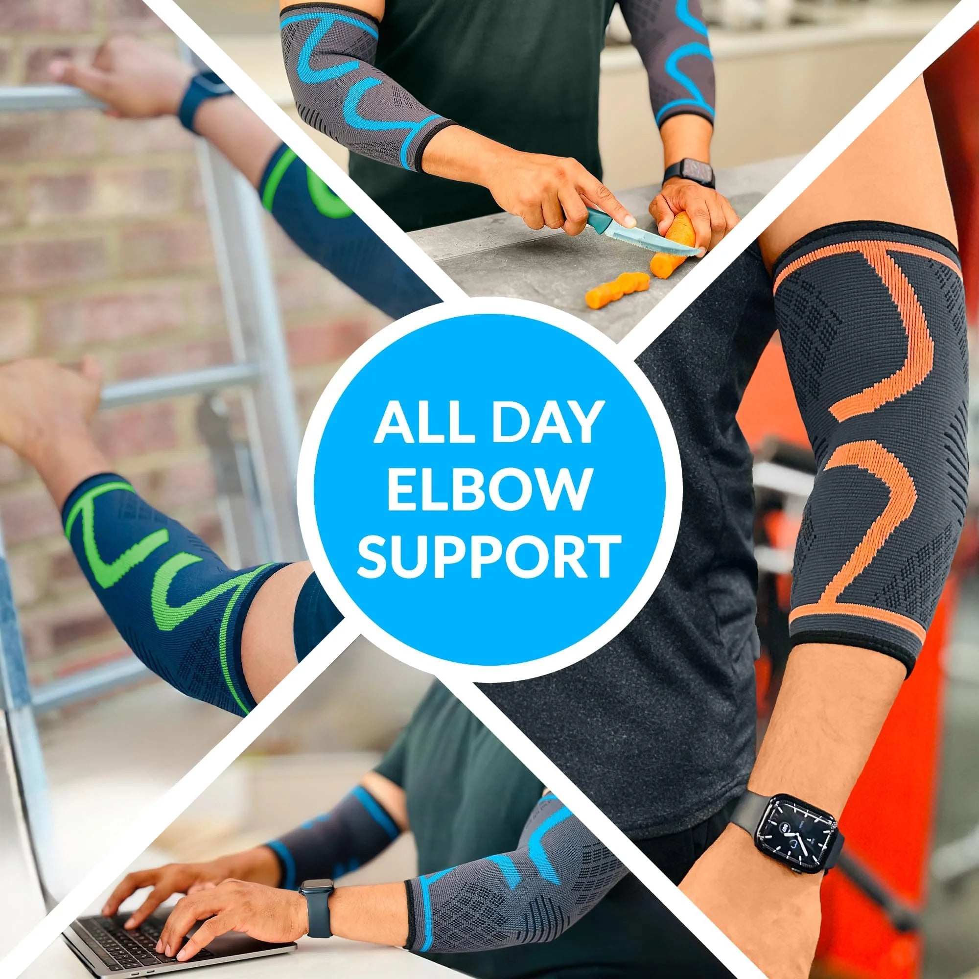 Compression Elbow Support Sleeve for Tennis Elbow Pain Relief