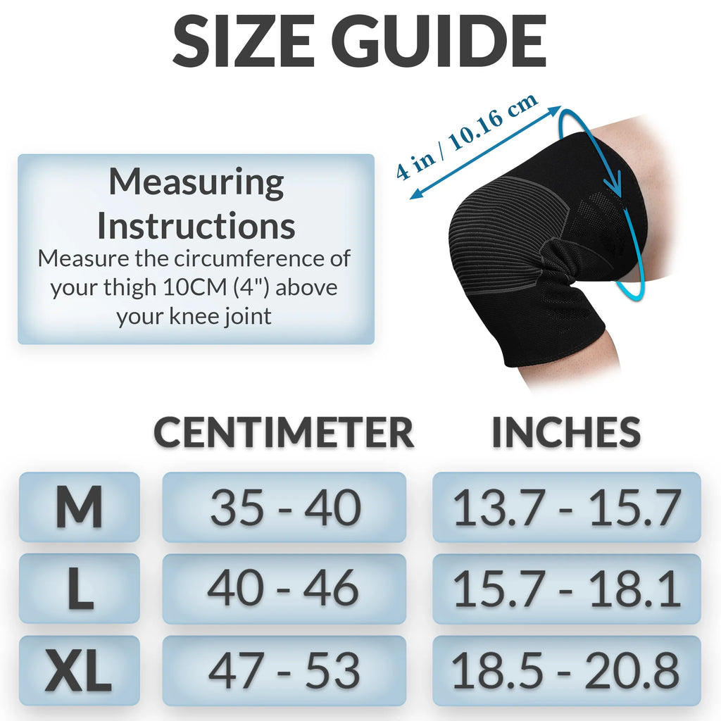 1 Pair Knee Support for Women & Men, Compression Knee Sleeves for Sports, Running, Squats, and Workouts, Flexible & Comfortable Fit