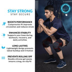 1 Pair Knee Support for Women & Men, Compression Knee Sleeves for Sports, Running, Squats, and Workouts, Flexible & Comfortable Fit