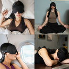 Comfortable Sleep Eye Mask for Men & Women, Total Blackout, Zero Eye Pressure, Soft Fit & Travel-Friendly with Adjustable Strap & Ear Plugs