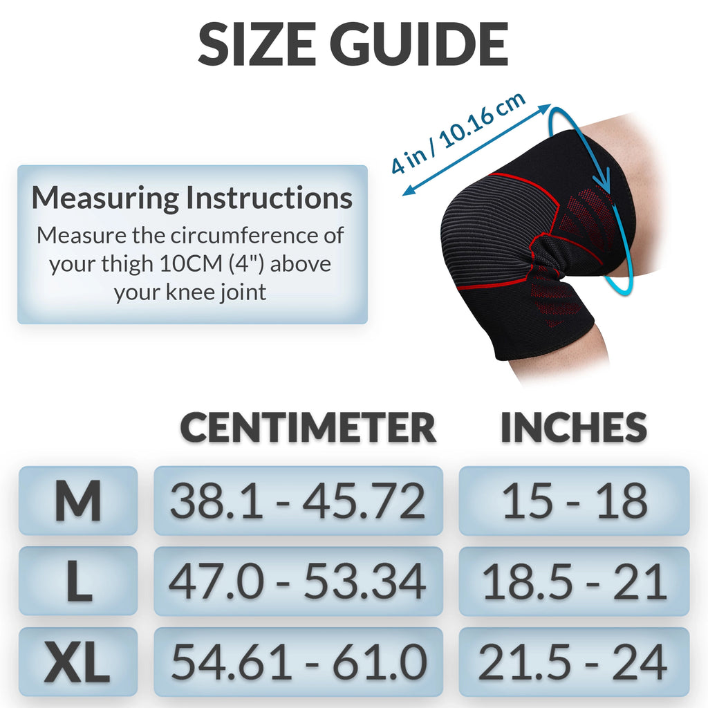 1 Pair Knee Support for Women & Men, Compression Knee Sleeves for Sports, Running, Squats, and Workouts, Flexible & Comfortable Fit