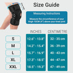 Hinged Knee Brace Support for Swollen ACL, Tendon, Ligament and Meniscus Injuries with Side Stabilizers and Patella Gel Pad