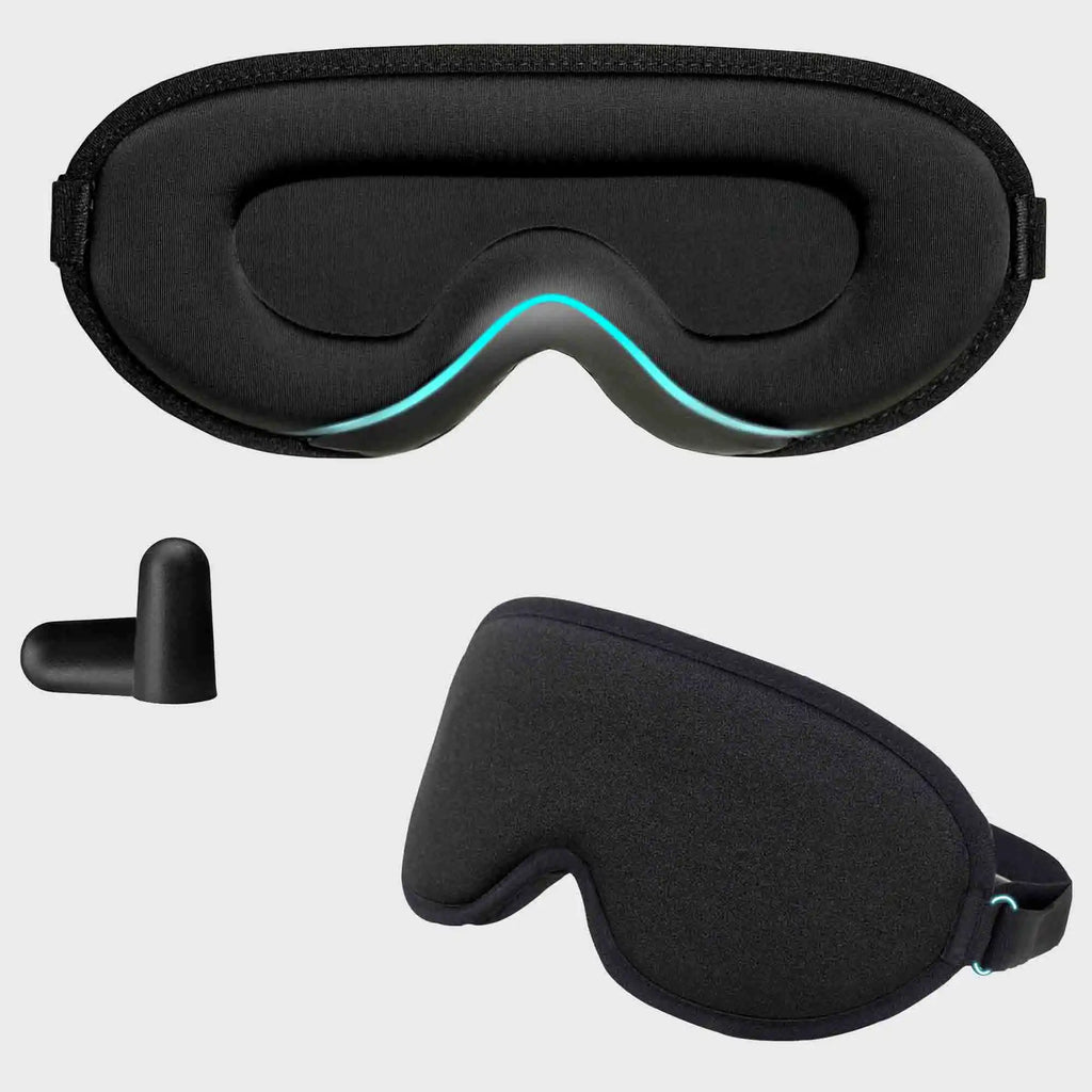 Comfortable Sleep Eye Mask for Men & Women, Total Blackout, Zero Eye Pressure, Soft Fit & Travel-Friendly with Adjustable Strap & Ear Plugs