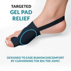 Silicone Bunion Corrector with Gel Pads and Heel Strap, Big Toe Separator & Straightener for Comfort and Support, Reduces Pressure & Soreness