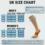 Copper Infused Compression socks, 15-20 mmHG, for better Circulation during Travel