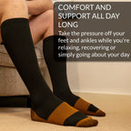 Copper Infused Compression socks, 15-20 mmHG, for better Circulation during Travel