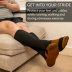 Copper Infused Compression socks, 15-20 mmHG, for better Circulation during Travel