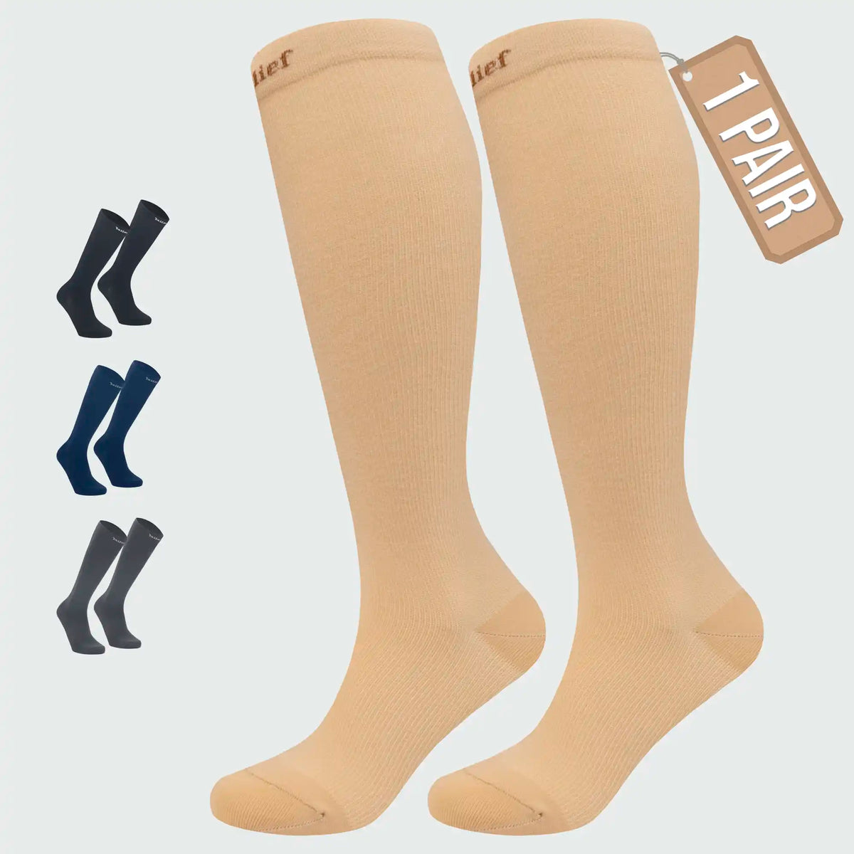 Pl Compression Socks Compression Socks for Women & Men – Long Flight Travel Support – 360 Relief