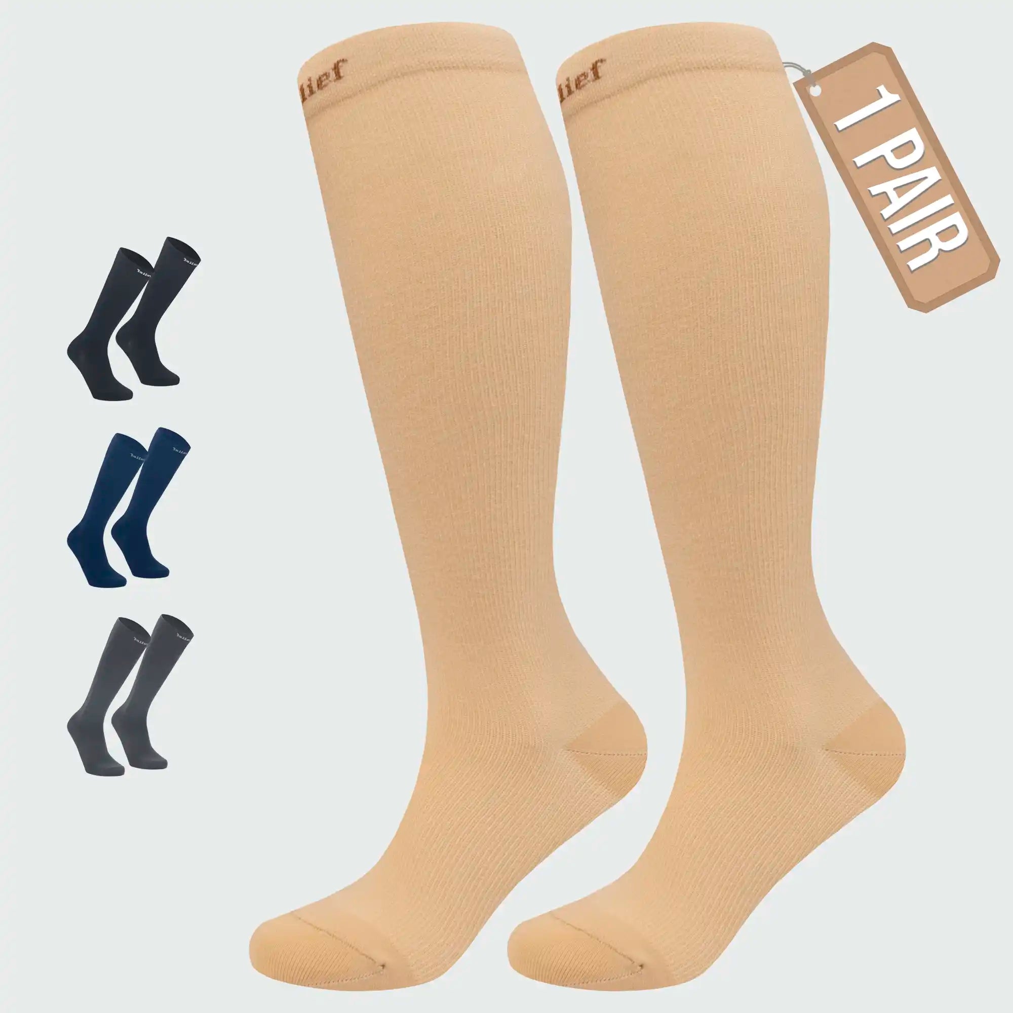 Compression Socks for Women, Men, Pregnancy, 15-20 mmHG, Travel, Swollen Legs, Support for Active Life Style and Better Blood Circulation