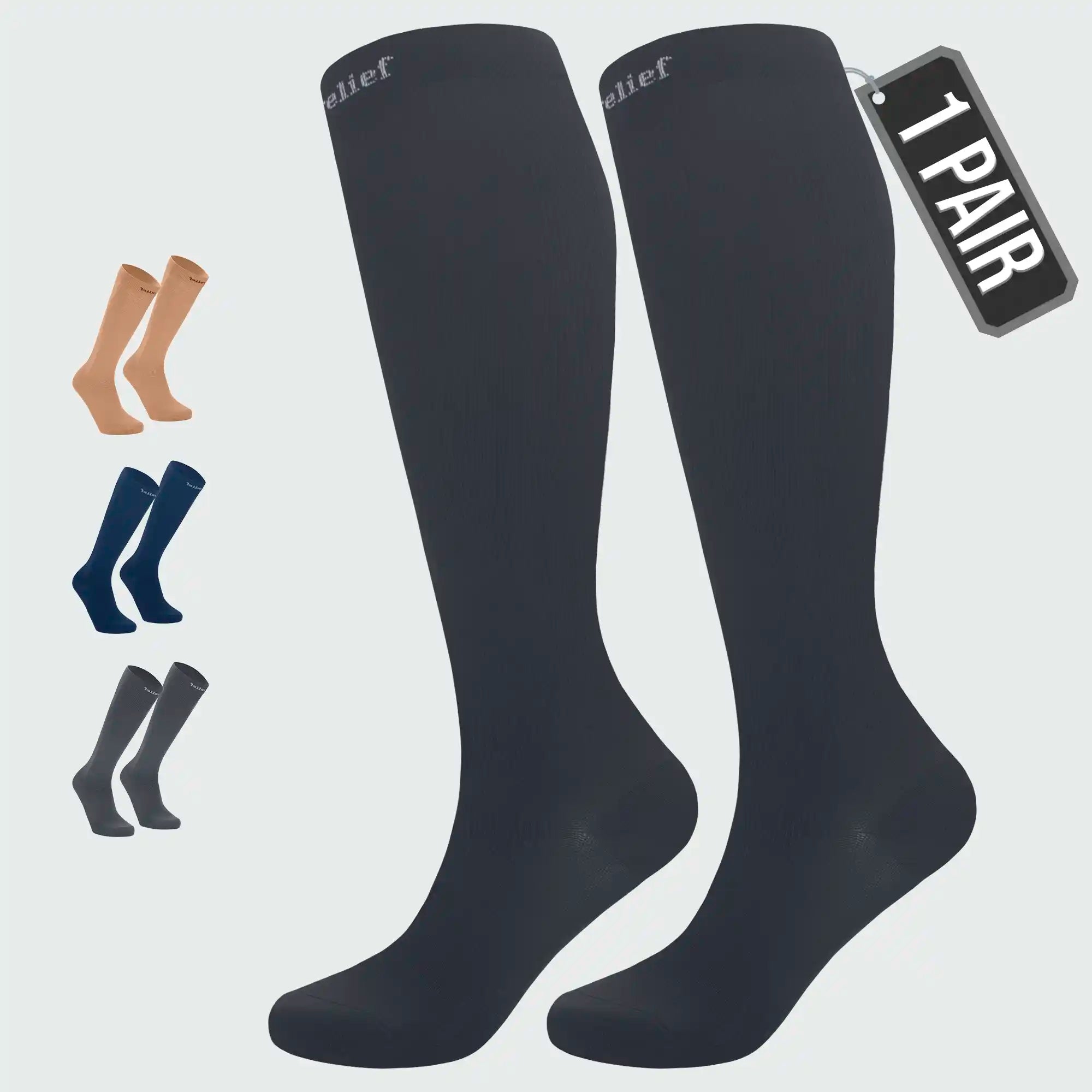 Compression Socks for Women, Men, Pregnancy, 15-20 mmHG, Travel, Swollen Legs, Support for Active Life Style and Better Blood Circulation