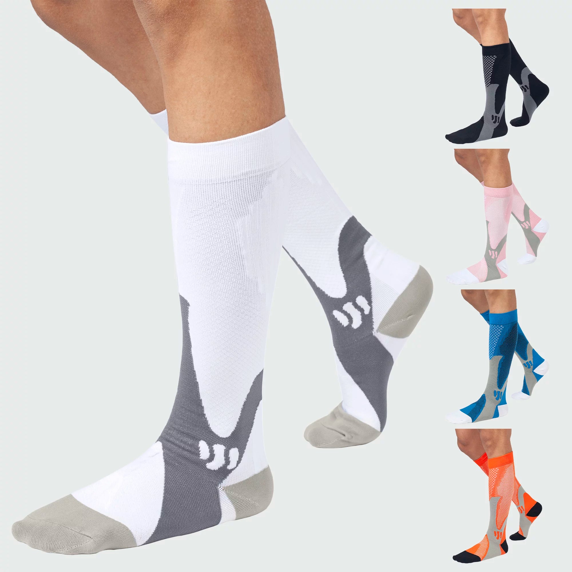 Copper Compression Socks for Women & Men, Running, Nurses, 15-20 mmHG, Shin Splint, Flight Travel, Maternity, Pregnancy