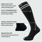 Knee High Compression Socks Stockings for Women, Men, Running, Cycling, Nurses, Flying, Edema, Pregnancy, 15-20 mmHG