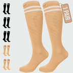 Knee High Compression Socks Stockings for Women, Men, Running, Cycling, Nurses, Flying, Edema, Pregnancy, 15-20 mmHG