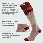 Premium Compression Socks for Women & Men, 15-20 mmHg Travel Flight Socks, Graduated Support, Ideal for Running, Cycling & during Maternity