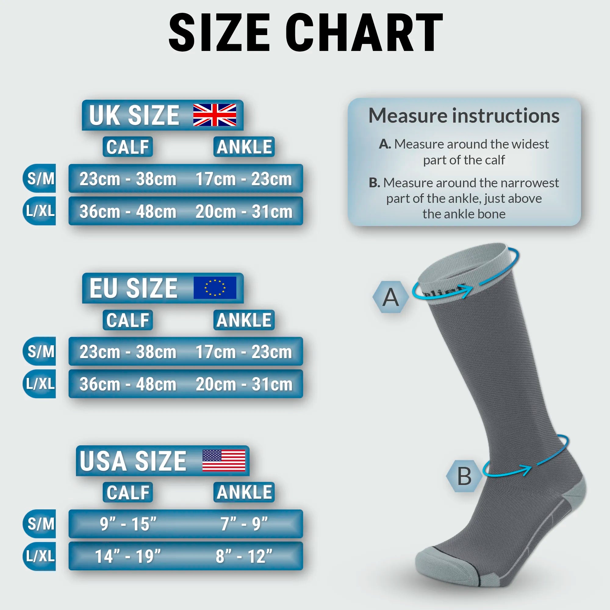 Compression Socks for Women and Men, 15-20 mmHG Premium Socks for Flight, Swollen Legs, DVT, Varicose Veins, Athletic Running, Cycling, Gym