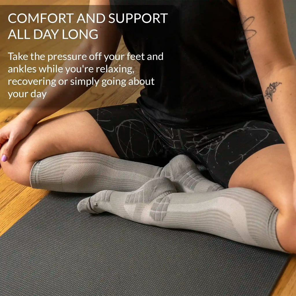 Premium Compression Socks 15-20 mmHG for Running, Pregnancy, Flight with Soft, Breathable, Comfy Fabric Sports