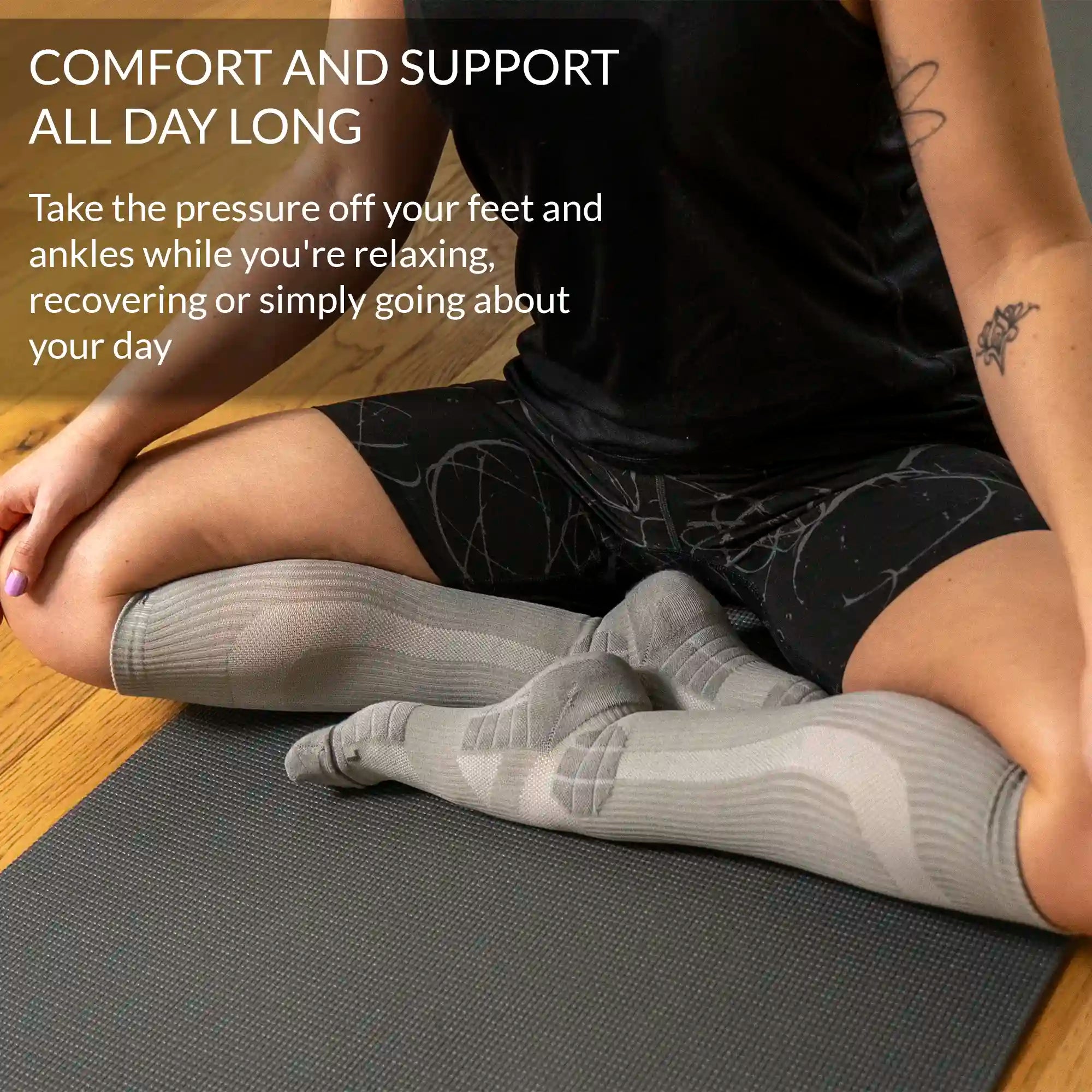 Premium Compression Socks 15-20 mmHG for Running, Pregnancy, Flight with Soft, Breathable, Comfy Fabric Sports