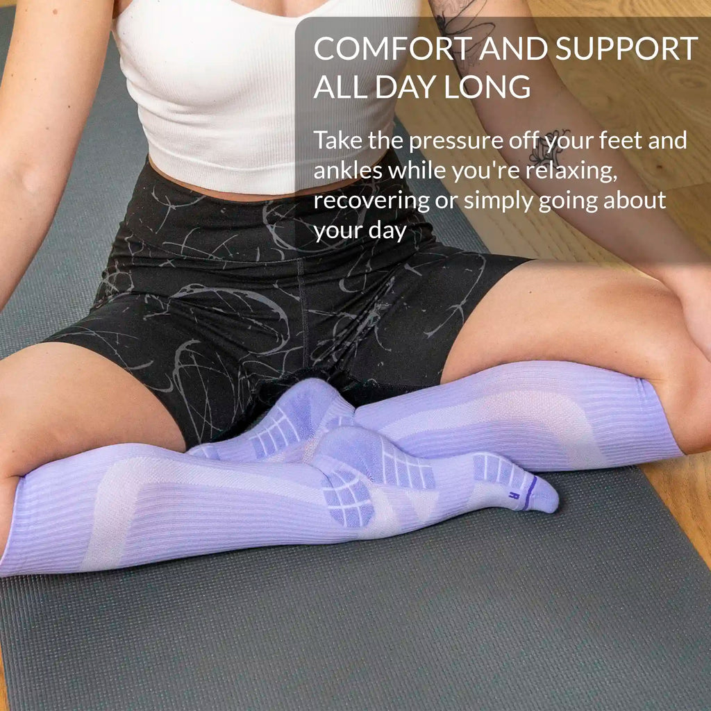 Premium Compression Socks 15-20 mmHG for Running, Pregnancy, Flight with Soft, Breathable, Comfy Fabric Sports