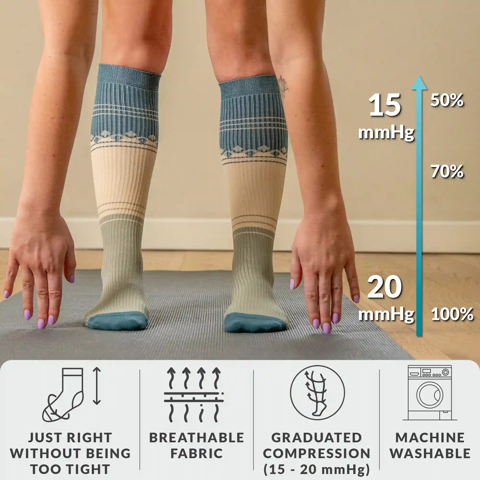 Premium Compression Socks for Long Flights & Running