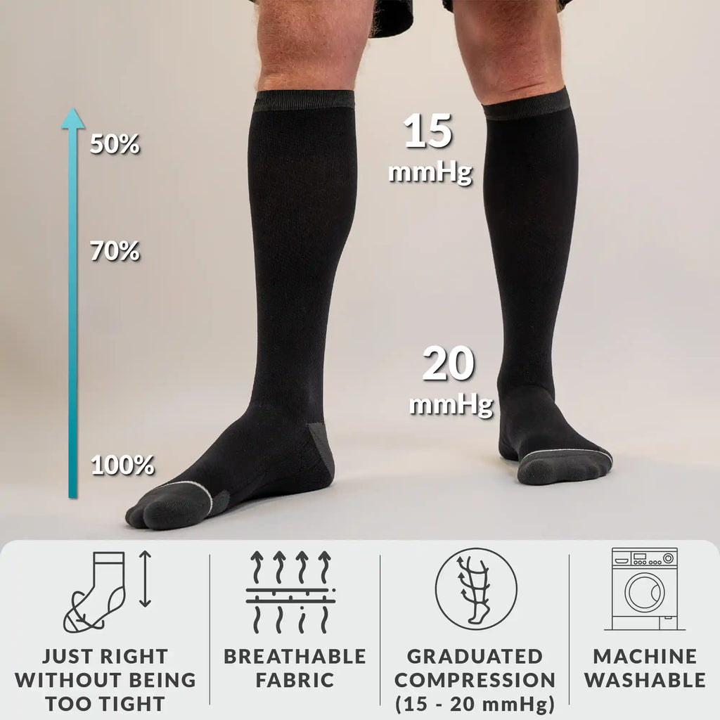 Compression Socks for Swollen Legs & Long Flights