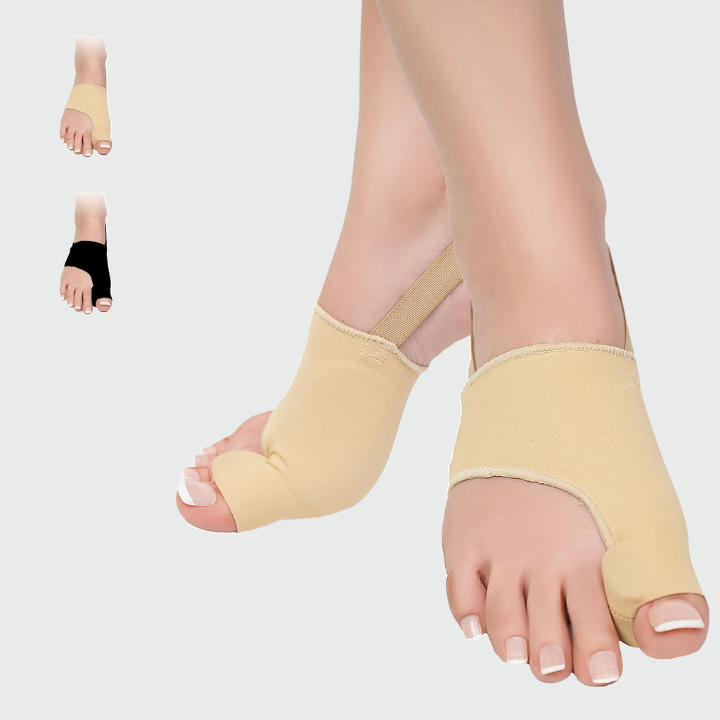 Silicone Bunion Corrector with Gel Pads and Heel Strap, Big Toe Separator & Straightener for Comfort and Support, Reduces Pressure & Soreness
