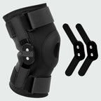 Hinged Knee Brace Support for Swollen ACL, Tendon, Ligament and Meniscus Injuries with Side Stabilizers and Patella Gel Pad