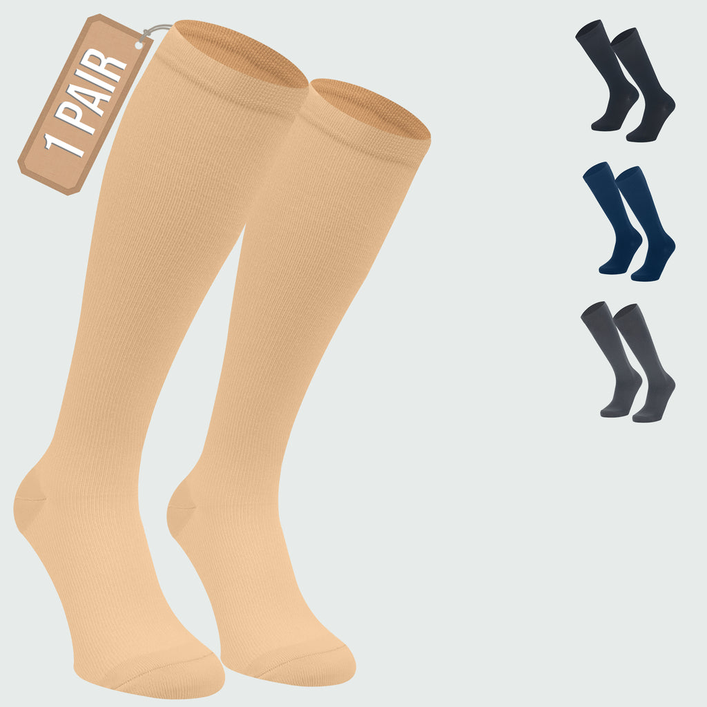 Compression Socks for Women, Men, Pregnancy, 15-20 mmHG, Travel, Swollen Legs, Support for Active Life Style and Better Blood Circulation