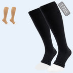 Open Toe Compression Socks 15-20 mmHg for Swollen Legs