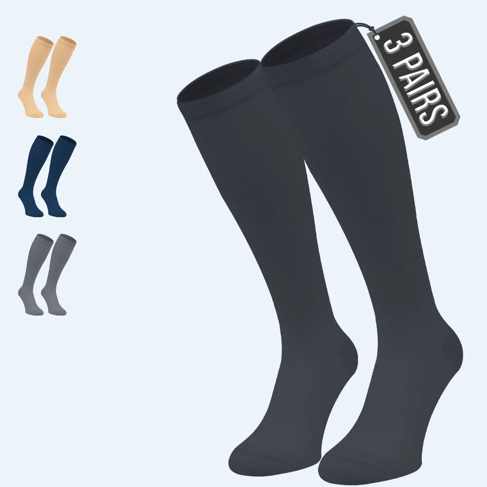 3 Pack Compression Socks for Swollen Legs & Long Flights Secondary image