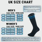 Knee High Compression Socks Stockings for Women, Men, Running, Cycling, Nurses, Flying, Edema, Pregnancy, 15-20 mmHG