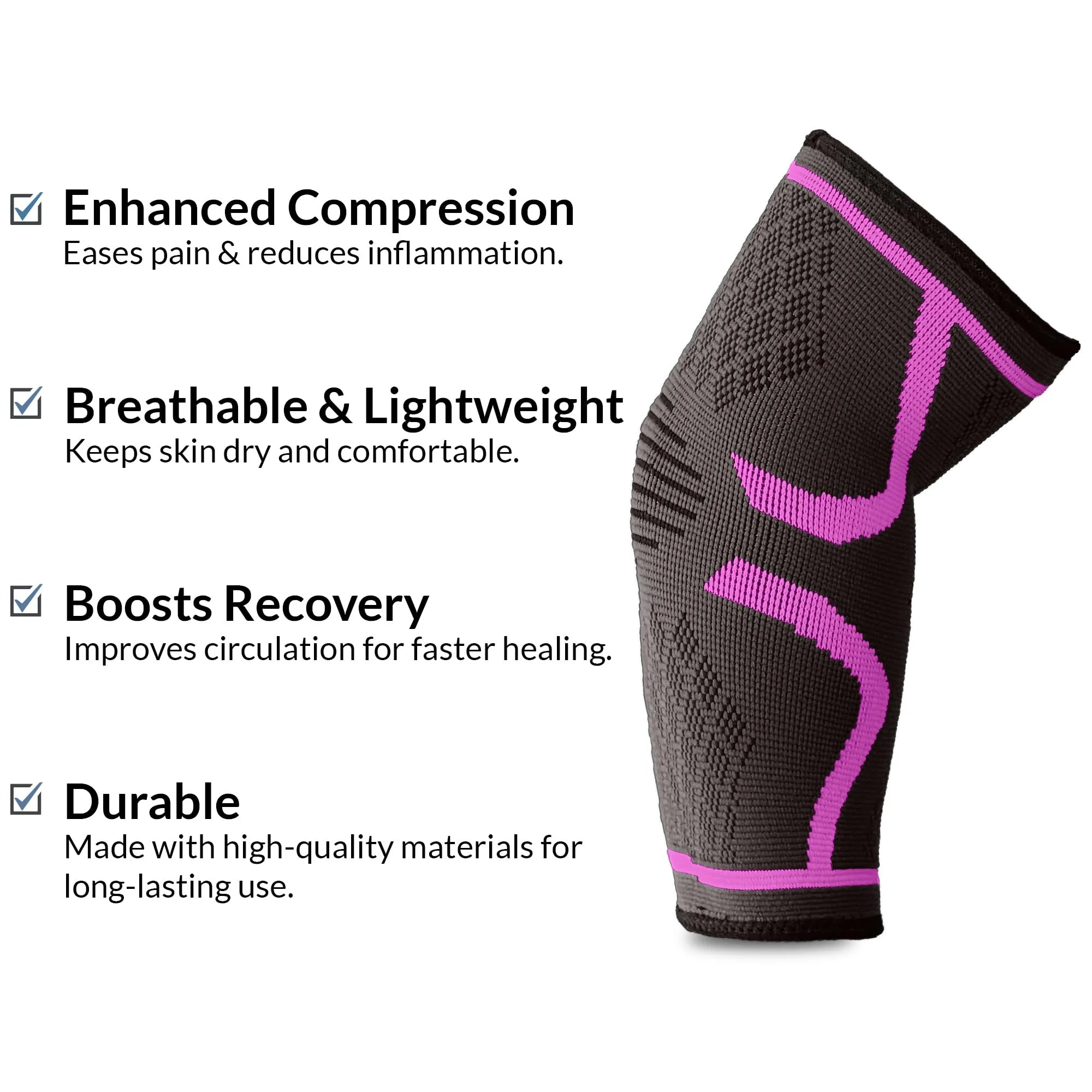 Compression Elbow Support Sleeve for Tennis Elbow Pain Relief