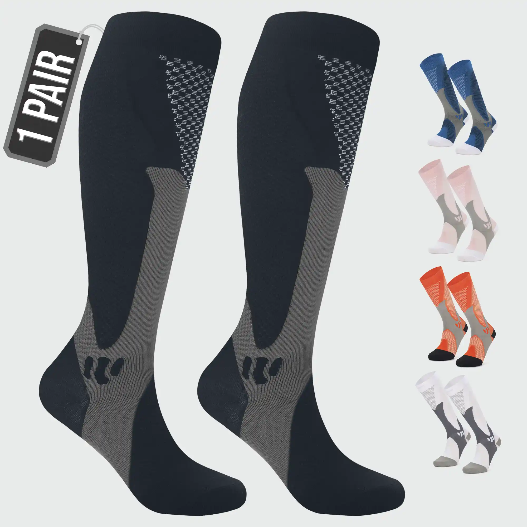 Buy Copper Compression Socks for Women Men Running Nurses Shin Splint Flight Travel Maternity Pregnancy
