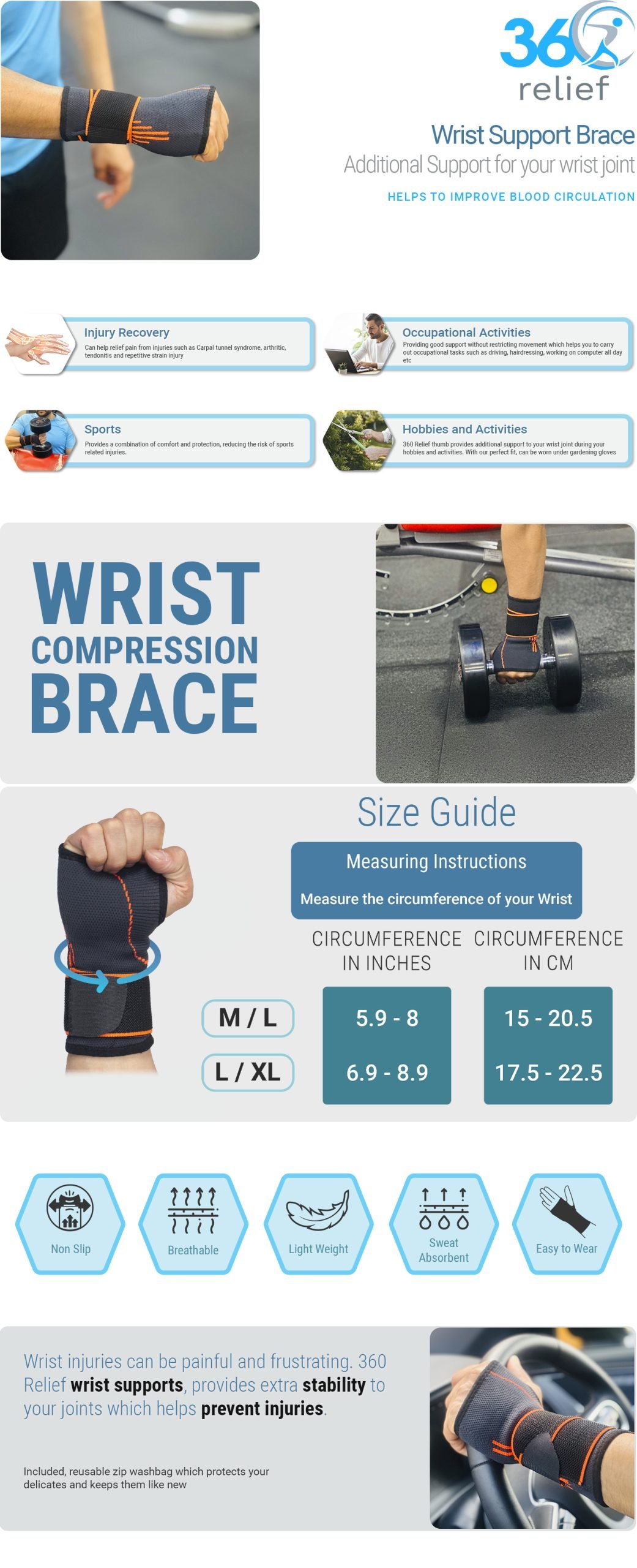 Thumb Wrist Neoprene support for Weight Lifting & Gym Training 1 Supports product