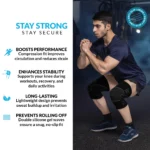 1 Pair Knee Support for Women & Men, Compression Knee Sleeves for Sports, Running, Squats, and Workouts, Flexible & Comfortable Fit - Image 6