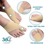 Silicone Bunion Corrector with Gel Pads and Heel Strap – Big Toe Separator & Straightener for Comfort and Support – Reduces Pressure & Soreness - Image 3