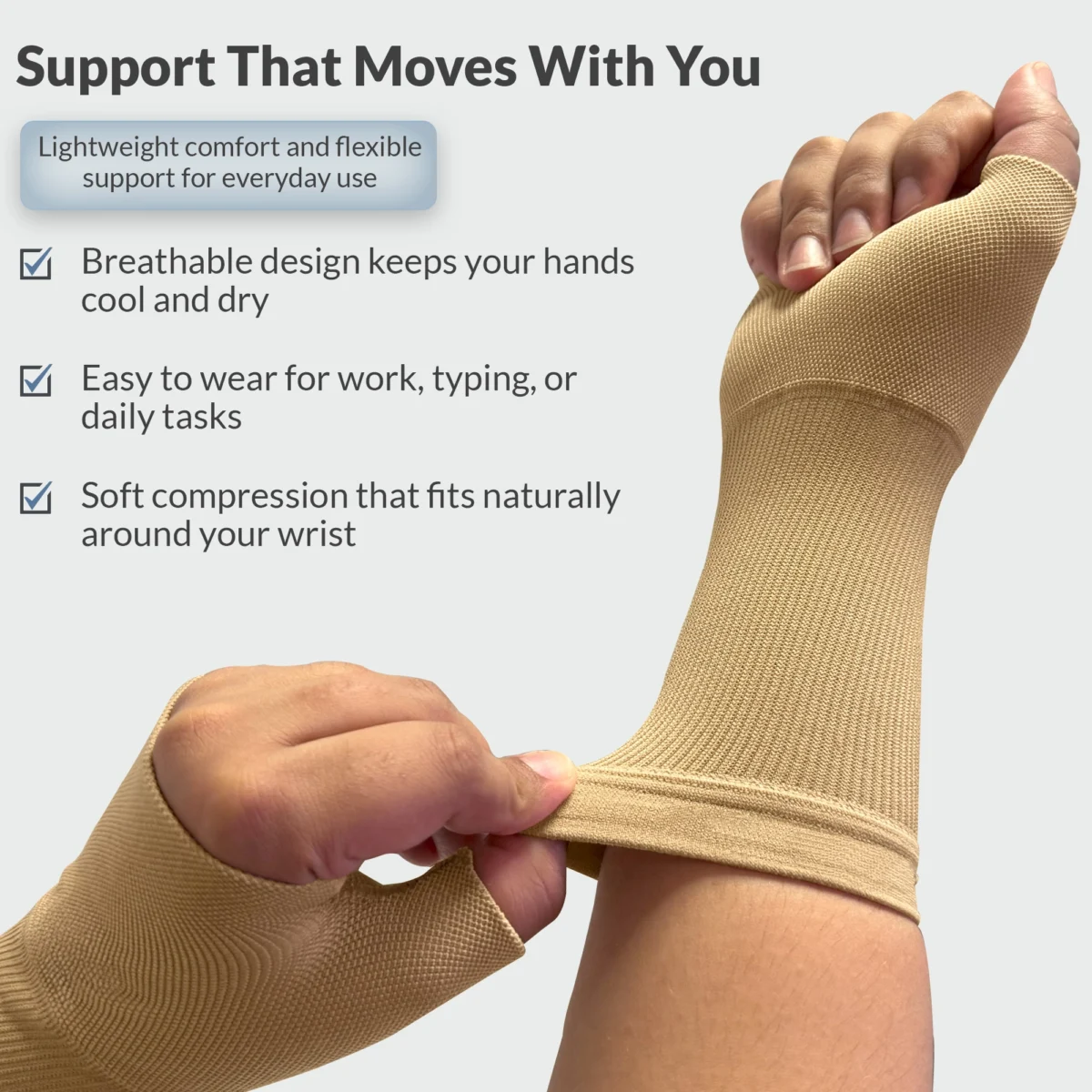 Wrist & Thumb Support – Compression Sleeve for Comfort & Stability, Joint & Hand Support for Men & Women - Image 6